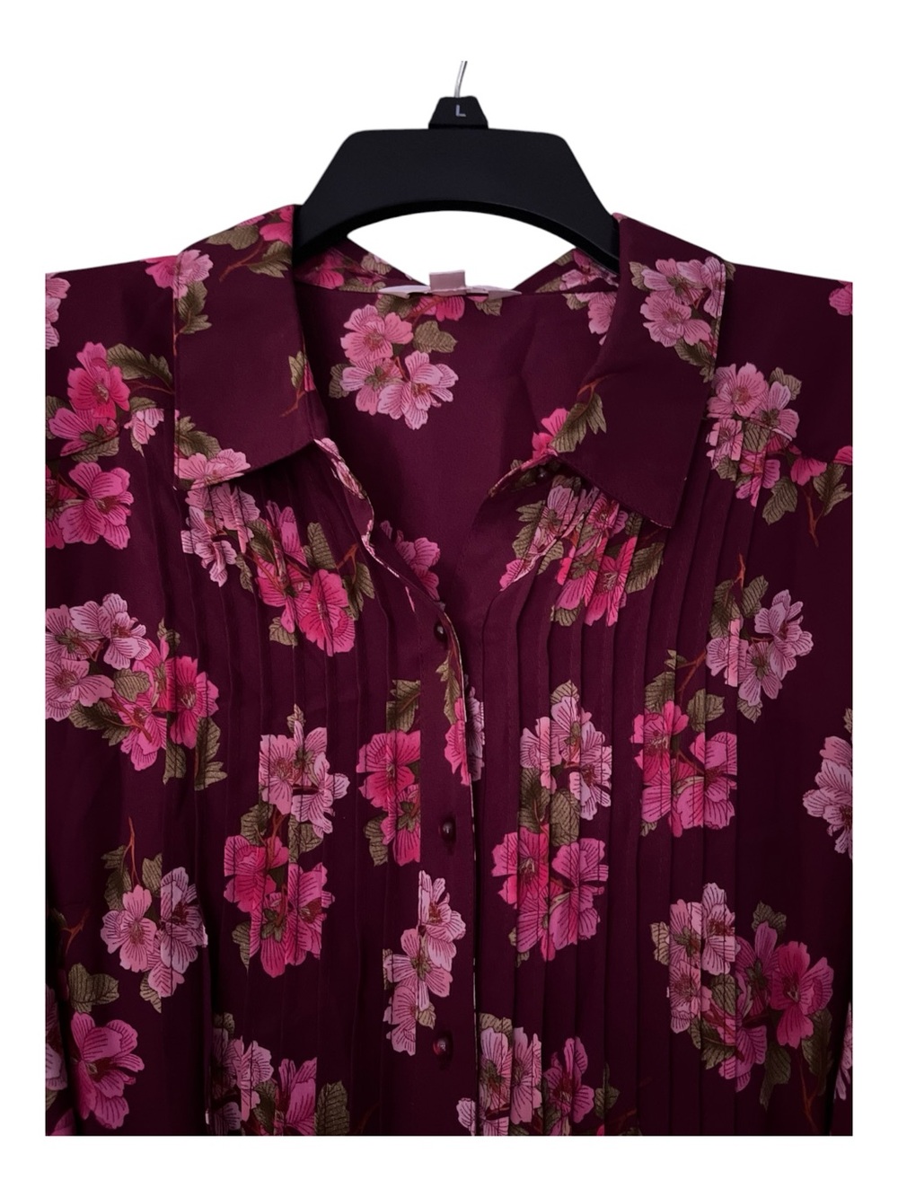 NWT Pink Floral Shirt Dress Nanette Lepore Sangria Pink Tie Belt Size 12 - Picture 6 of 15